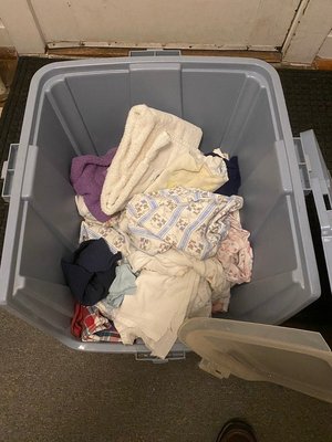 Photo of free clean rags + bin (63130)