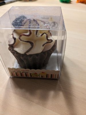 Photo of free Cupcake candle (Bowling Brook Farms)