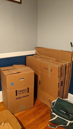 Photo of free Packing Paper and Moving Boxes (02148)