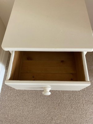 Photo of free Bedside table cream solid wood (TR1)