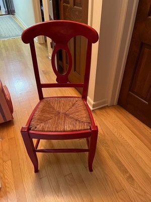 Photo of free Red desk chair (Oradell)