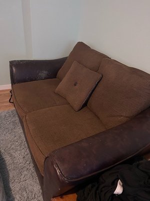 Photo of free Loveseat & large end table (23060)
