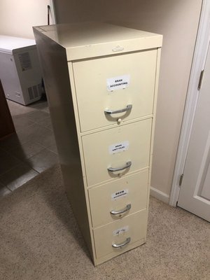 Photo of free 4 drawer file cabinet (9 mile and Marshall)