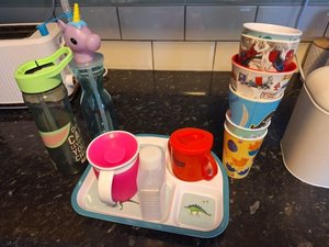 Photo of free Children's cups, bottles and plate (Hallgarth LA9)