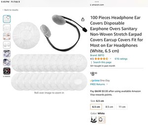 Photo of Disposable earpiece covers—used OK (West San Jose)