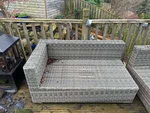 Photo of free Rattan garden furniture + cushions (Kippax LS25)