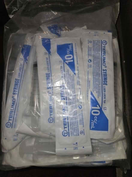 Photo of free Bag of 10cc Sealed Plastic Syringes (Green Lane) #1