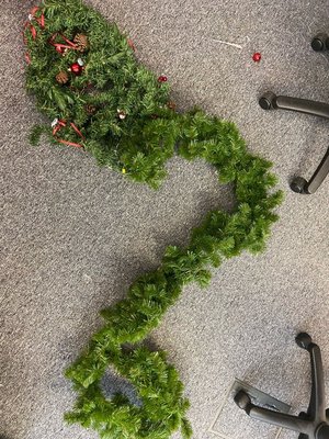 Photo of free Tiny Christmas tree and big garland (G40)