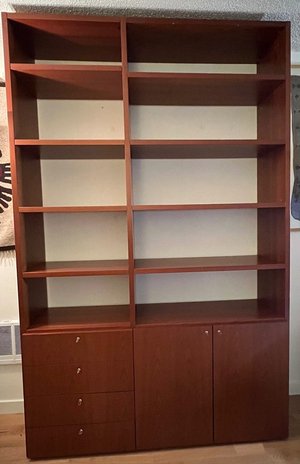 Photo of free Italian cherry wood bookshelves (Lake Merritt Oakland CA)