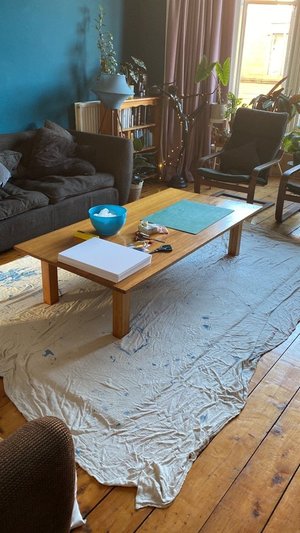 Photo of free Wooden coffee table (Pollokshields)