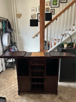 Photo of free Bar cabinet with wine rack (Evanston (Green Bay & Emerson))