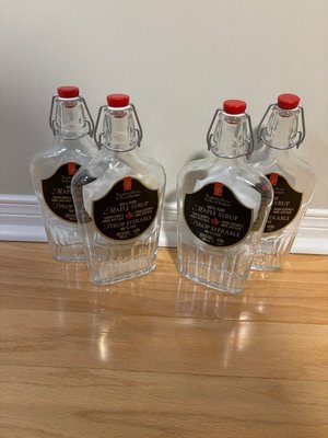 Photo of free Four glass maple syrup bottles (North York Civic Centre)