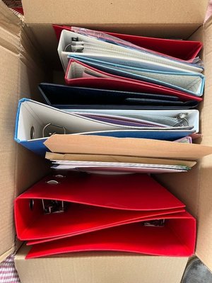 Photo of free Box of ring binders etc (Charmouth DT6)