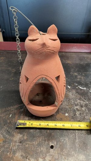 Photo of free Hanging clay cat planter (Westmont)
