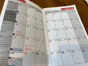 Photo of free 2024 Monthly Portable Calendar (Wallingford)