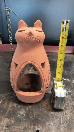 Photo of free Hanging clay cat planter (Westmont)