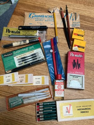 Photo of free Pens &mechanical pencils, old (Warwick village. ny)