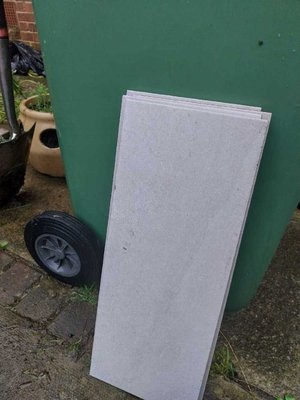 Photo of free Four ceramic wall tiles (grey/beige) (Cowley OX4)