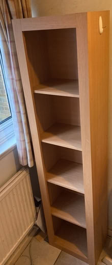 Photo of free Tall Wood Shelves/Book case (Fulham SW6)