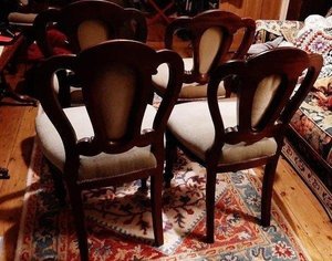 Photo of free 4 Mahogany dining chairs for repair (Bletchley MK2)