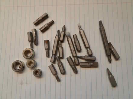 Photo of free Screwdriver bits, drill depth collets etc (South Bretton)