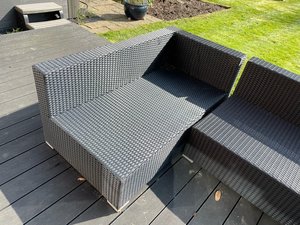 Photo of free Outdoor sofa water resistant rattan (Windlesham Surrey GU20)
