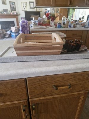 Photo of free Wooden homemade basket/tray (High Point)