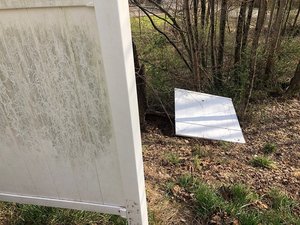 Photo of free Two Wooden, White Fence Panels (Sabraton, Morgantown, WV)