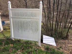 Photo of free Two Wooden, White Fence Panels (Sabraton, Morgantown, WV)