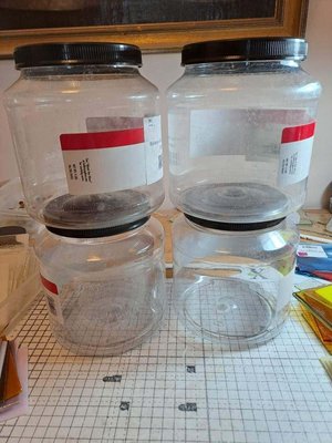 Photo of free Large plastic storage jars (South Gosforth NE3)
