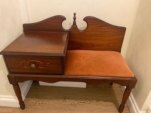 Photo of free Vintage mahogany telephone seat (Bracklesham)