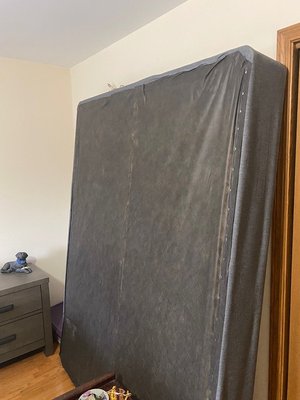 Photo of free Queen box spring barely used (DownersGrove,Fairview & 59th)