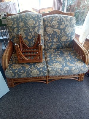 Photo of free Wicker Conservatory Settee (Cosby LE9)