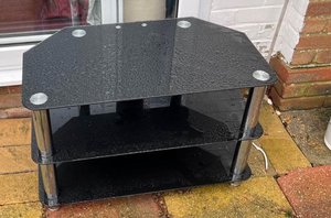 Photo of free Glass tv stand black (Wick BN17)