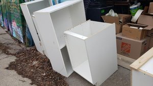 Photo of free Upper and base cabinetry (Greenwood station)