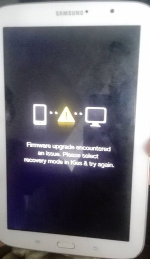 Photo of faulty tablet (Shenley Brook End MK5)