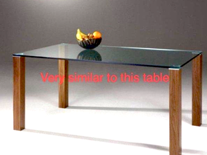 Photo of free Dwell Dining Table Glass and Walnut (Brentford TW8)