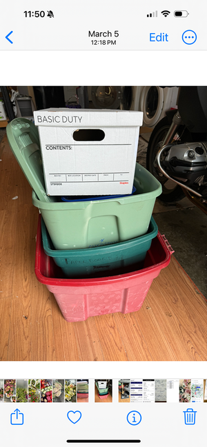 Photo of free Storage bins (East Petaluma)