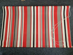 Photo of free Hillarys Roller blind, used, Red, White and Black vertical s (Walton-on-the-Naze CO14)