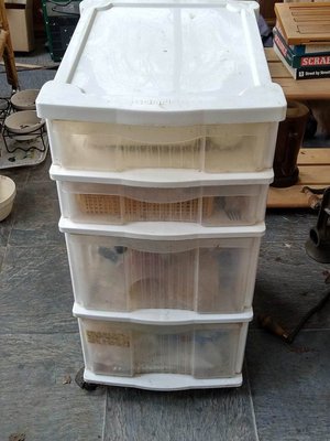 Photo of free Set of white plastic drawers (Needham IP20)