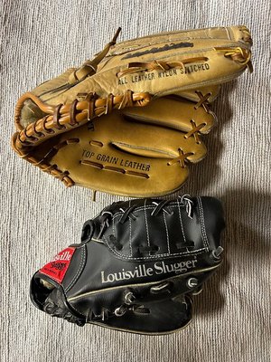 Photo of free Used baseball gloves (West Allentown)