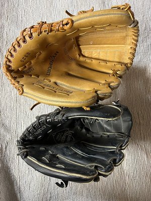 Photo of free Used baseball gloves (West Allentown)