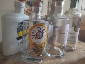Photo of free 6 empty gin bottles (Marsh LA1)