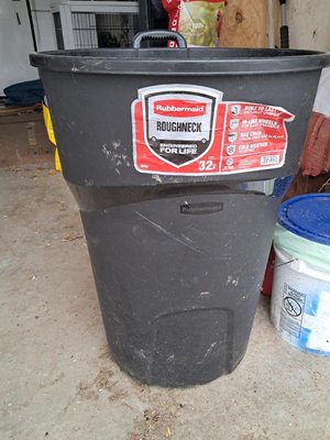 Photo of free 2x large plastic trash cans (Hilldale area)