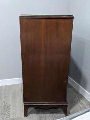 Photo of free Wood cabinet with glass top (Hampden South)