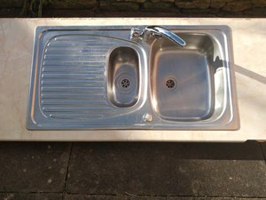 Photo of free 11/2 bowl stainless steel sink (Malvern Link WR14)