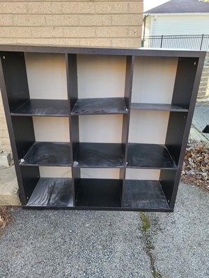 Photo of free 9 section wood storage cubbies- blk (Block by Lombard pool)