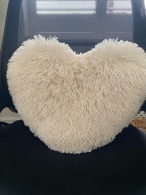 Photo of free White fluffy heart shape cushion (Welling DA16)