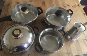 Photo of free Saucepan set and coffee pot (Fairwater CF5)