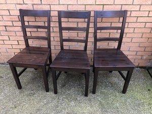 Photo of free 3x wooden chairs (Wakefield)